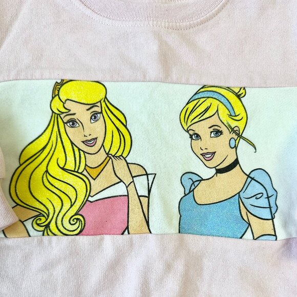 Disney Princess Sweatshirt & Jogger Pink Set Toddler Size 2T Pre-owned - Picture 3 of 8